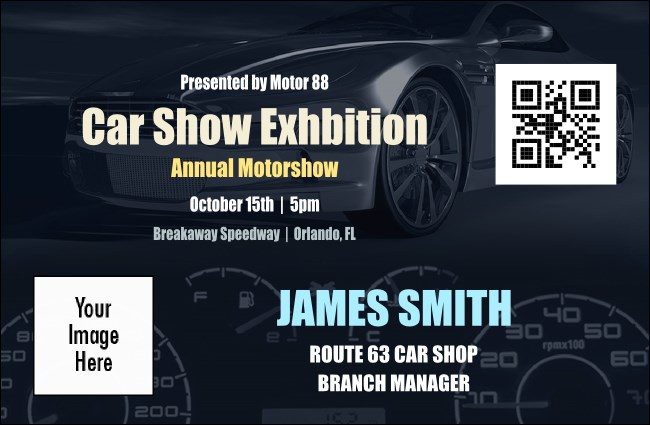 Car Show Speed Dial VIP Event Badge Small Product Front