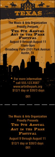 Texas-General-Admission-Ticket-002 Product Front