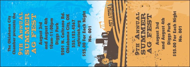 Oklahoma General Admission Ticket Product Front