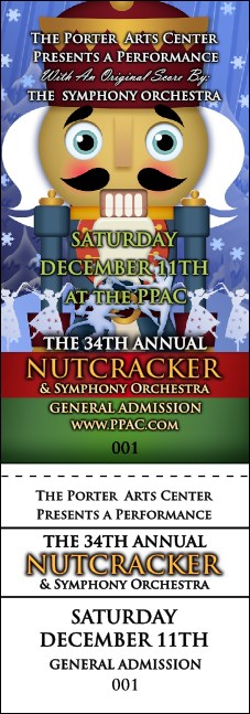 Nutcracker Ballet Event Ticket Product Front