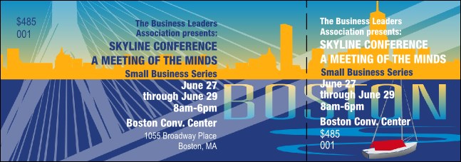 Boston General Admission Ticket Product Front
