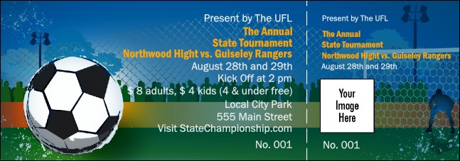 Soccer General Admission Ticket Product Front