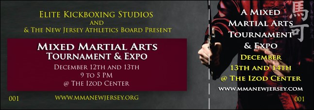 MMA Sword Red Event Ticket Product Front
