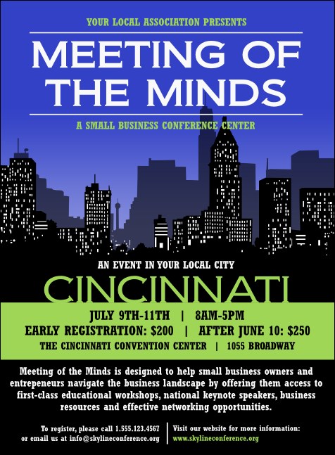 Cincinnati Skyline Invitation Product Front