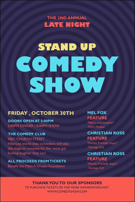 Comedy Spirals Poster Product Front