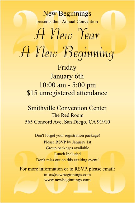 Year Poster (Gold)