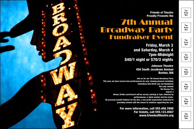 Broadway Poster with Image Upload Product Front