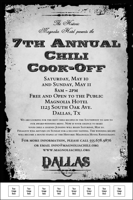 Dallas Poster (Black and White)