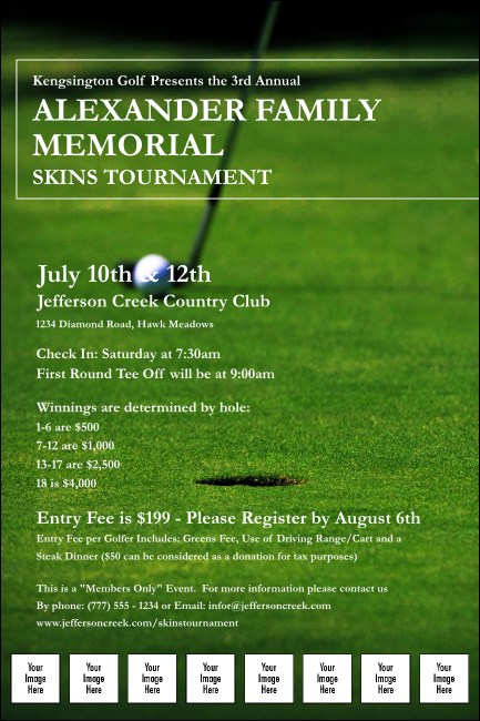 Golf Photo Logo Poster Product Front