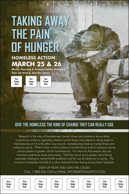 Homeless & Hungry Logo Poster Product Front