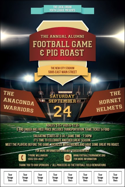 Football Lights Logo Poster Product Front