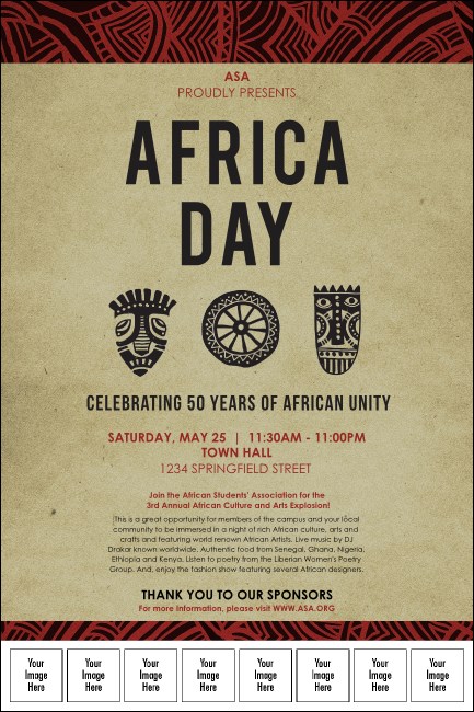 African Theme Logo Poster Product Front