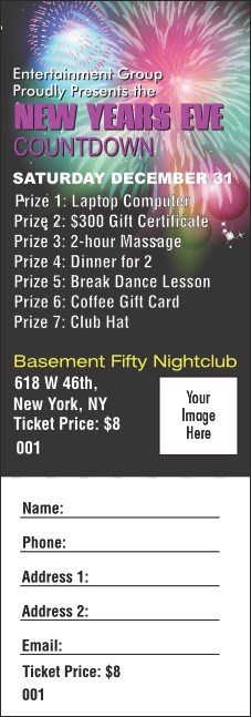 Fireworks Raffle Ticket Product Front