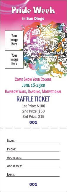 LGBT Pride Raffle Ticket Product Front
