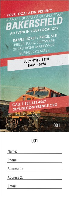 Bakersfield Raffle Ticket Product Front