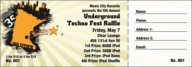Twin Cities Raffle Ticket Product Front