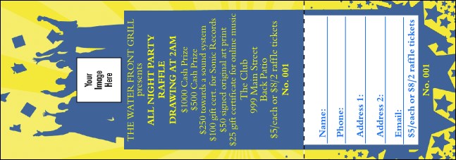 Cap and Gown Raffle Ticket Product Front