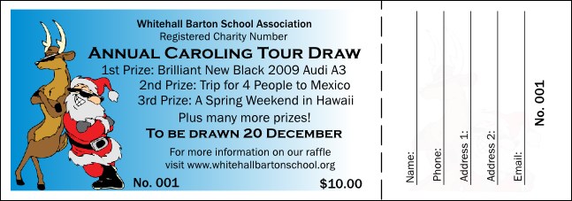 Cool Christmas Raffle Ticket 001 Product Front