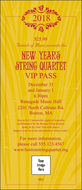 Year Gold Semi-Formal VIP Pass Product Front