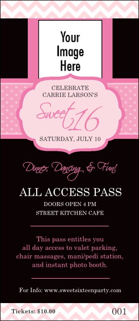 Sweet 16 VIP Pass Product Front