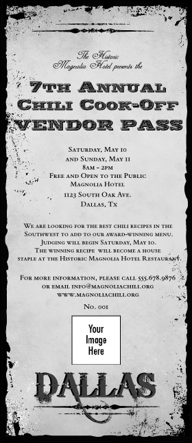 Dallas VIP Pass (Black and White) Product Front