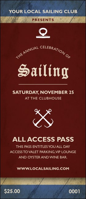 Sailing VIP Pass Product Front