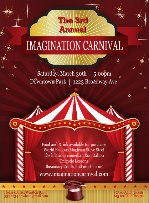 Red Tent Invitation Product Front