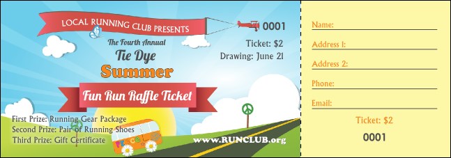 Hippie Raffle Ticket Product Front