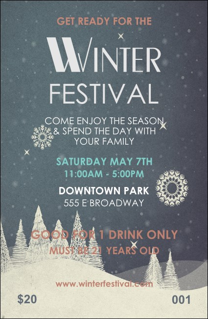 Winter Drink Ticket Product Front