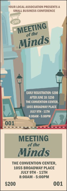 Cityscape Event Ticket Product Front