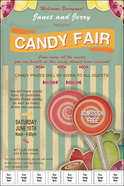 Retro Candy Logo Poster Product Front