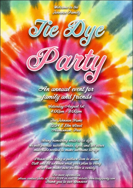 Tie Dye Postcard Product Front