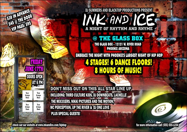 Hip Hop Graffiti Club Flyer Product Front