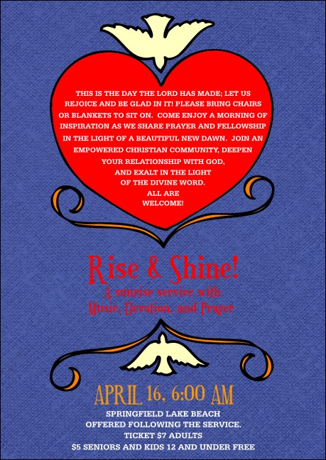 Big Heart Purple Club Flyer