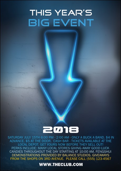 Night Club Neon Club Flyer Product Front